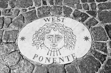 Wind inscription stone on St Peter square, Rome (as seen on Angels and demons movie)