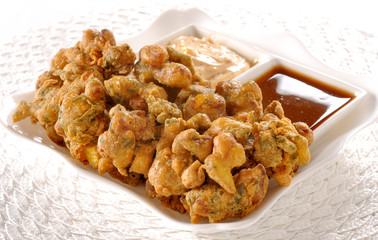 Pakora, a full nutrition spicy food with stuffed onion, chilli &  gram flour