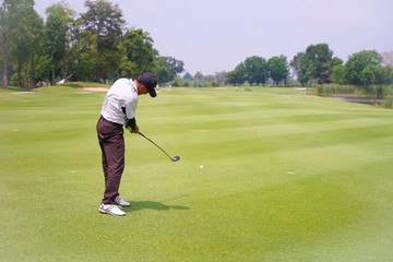 Golf is a sport that requires hard work.