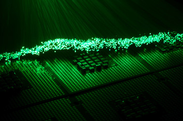 colored fiber optics over CPU Chip Processors