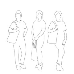 sketch, outline girl set, collection