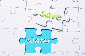 The Words Save And Water In Missing Piece Jigsaw Puzzle