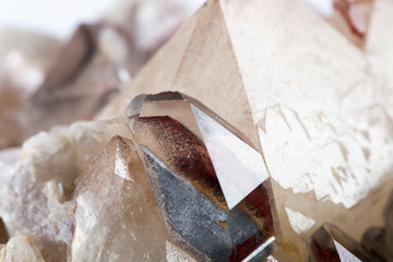 Red quartz, the Beautiful mineral specimen quartz crystal