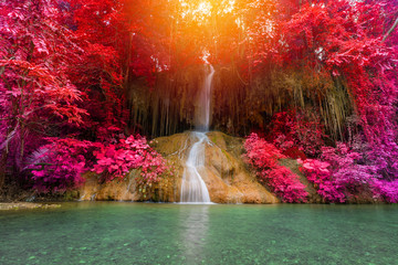 beautiful waterfall in rainforest at Phu sang Falls Phoyao, Thailand