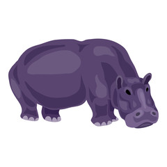 Hippopotamus icon. Cartoon of hippopotamus vector icon for web design isolated on white background