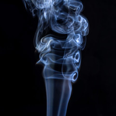 cigarette smoke isolated vapor realistic mist on black background