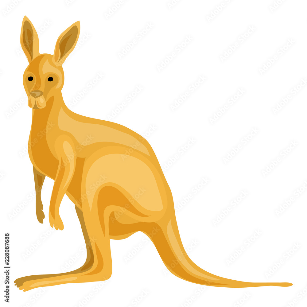 Poster kangaroo icon. cartoon of kangaroo vector icon for web design isolated on white background