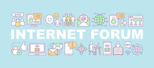 Internet forum word concepts banner