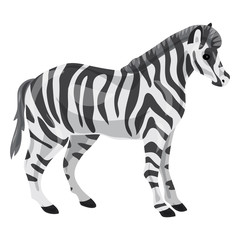 Zebra icon. Cartoon of zebra vector icon for web design isolated on white background