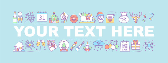 Fototapeta premium New year word concepts banner
