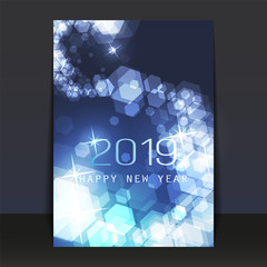 New Year Flyer, Card or Cover Design - 2019