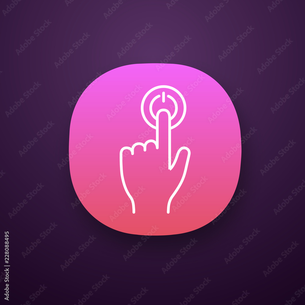 Poster power button click app icon