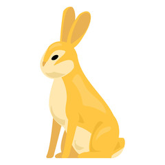 Wild rabbit icon. Cartoon of wild rabbit vector icon for web design isolated on white background