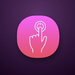 Power button click app icon