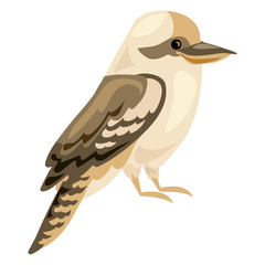 Brown bird icon. Cartoon of brown bird vector icon for web design isolated on white background