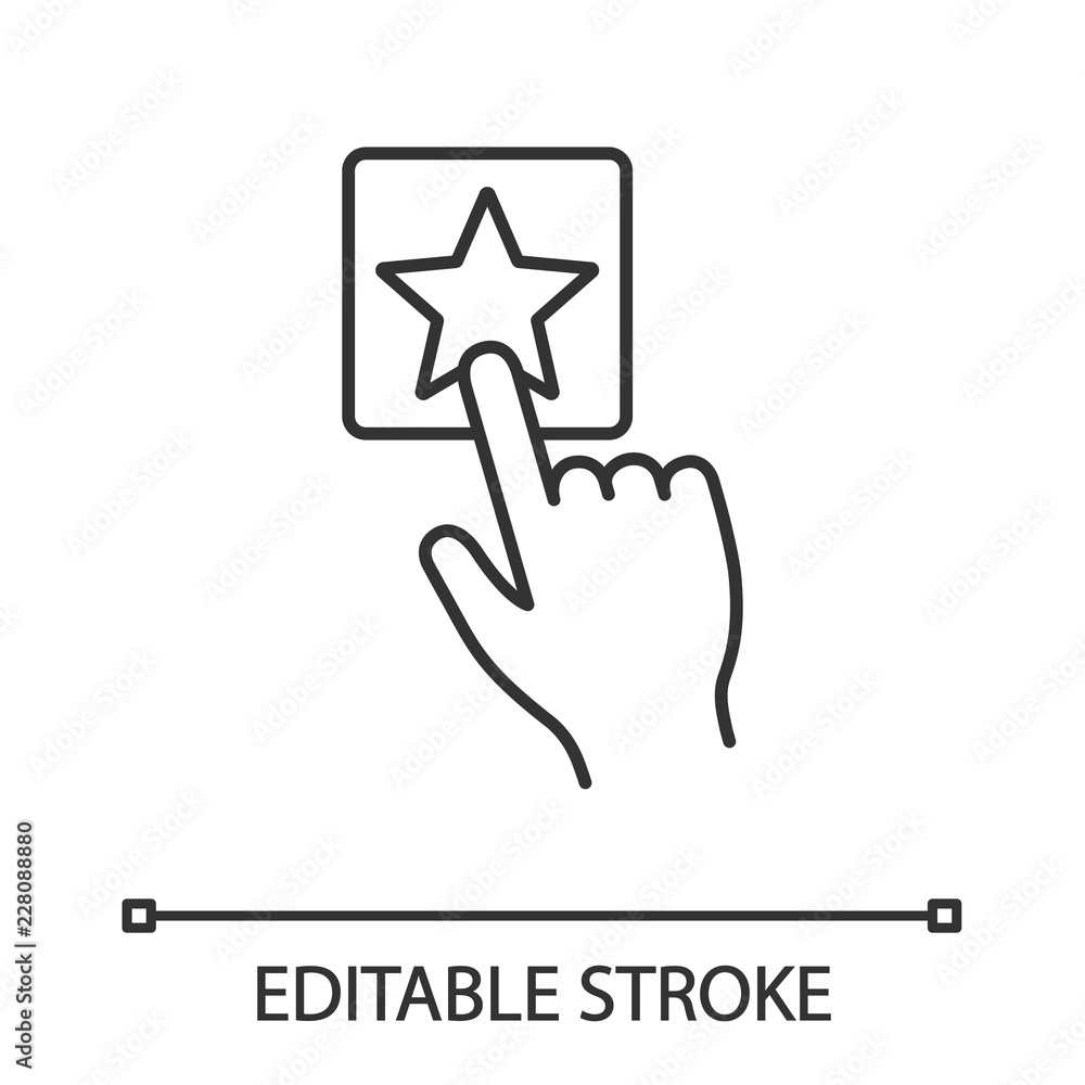 Poster add to favorite button click linear icon
