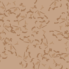 UFO military camouflage seamless pattern in different shades of beige and brown colors