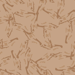 UFO military camouflage seamless pattern in different shades of beige and brown colors