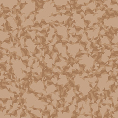 UFO military camouflage seamless pattern in different shades of beige and brown colors