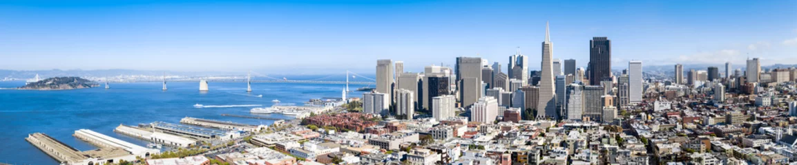 Foto op Aluminium San Francisco skyline banner als achtergrond © eyetronic