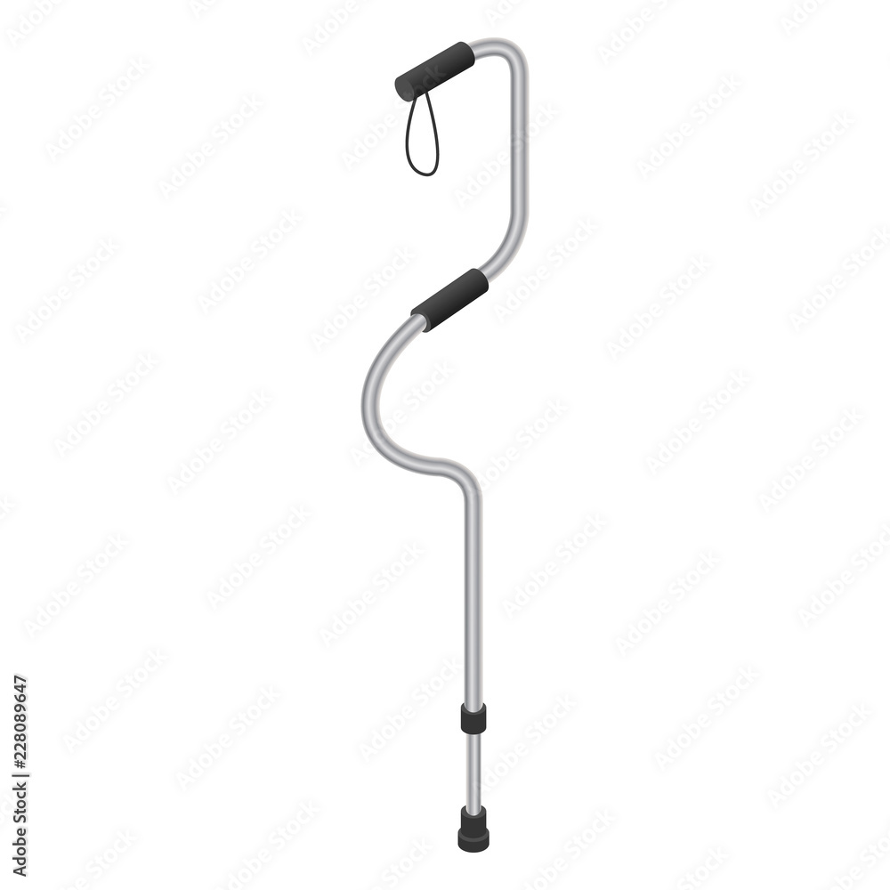 Poster modern walk stick icon set. isometric set of modern walk stick vector icons for web design isolated 