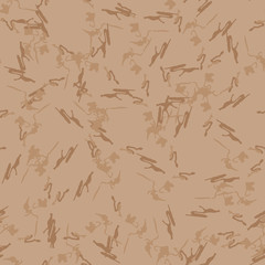 UFO military camouflage seamless pattern in different shades of beige and brown colors
