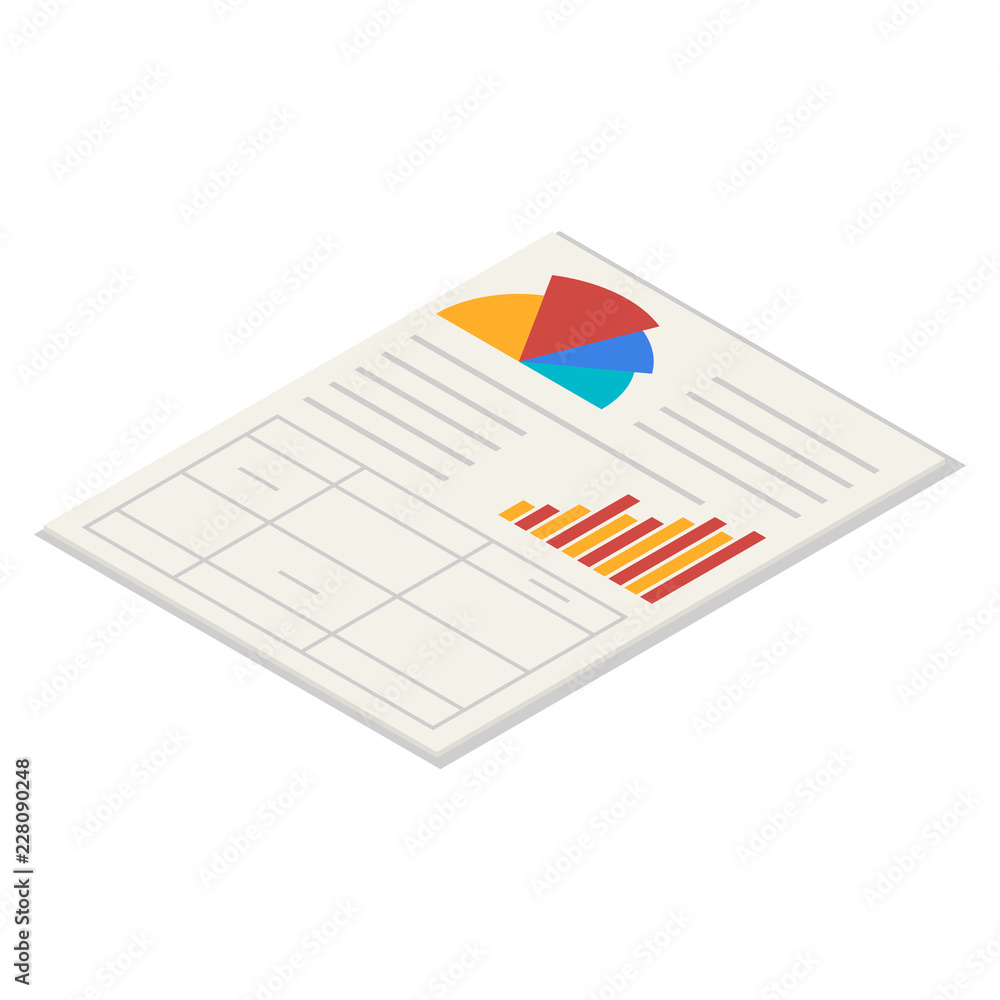Aufkleber office paper icon set. isometric set of office paper vector icons for web design isolated on white b