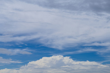 Obraz premium Rain clouds forming with blue sky background