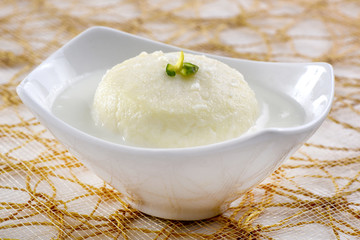 Rasmalai, delicious cottage cheese patty in sweet and thick milk syrup