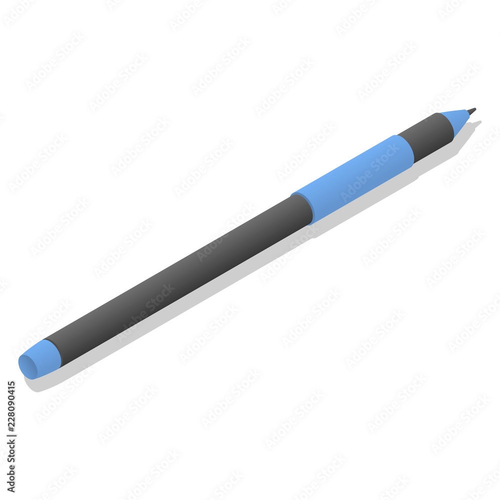 Poster write pen icon set. isometric set of write pen vector icons for web design isolated on white backgro