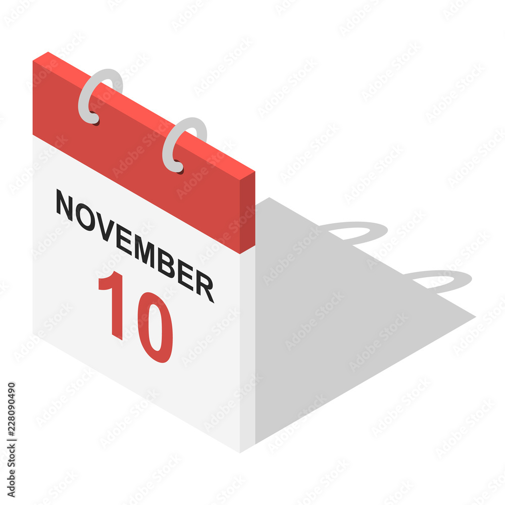 Poster calendar icon set. isometric set of calendar vector icons for web design isolated on white backgroun