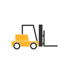 Forklift truck glyph. Clipart image isolated on white background