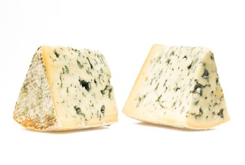 Two Pieces of Mountain Gorgonzola Cheese