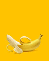 Peeled banana isolated on white background © Merih Unal Ozmen