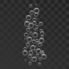 Bubble icon. Realistic illustration of bubble vector icon for web design