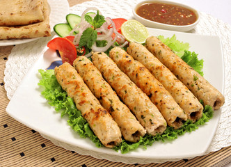 Chicken Seekh Kabab, Chicken Reshmi Kebab