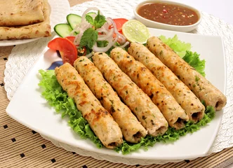 Gardinen Chicken Seekh Kabab, Chicken Reshmi Kebab © Jehangir Hanafi