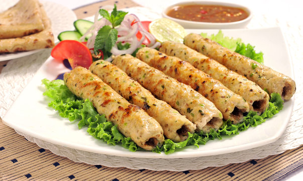Chicken Seekh Kabab, Chicken Reshmi Kebab