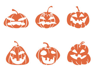 funny cartoon halloween pumpkin icons