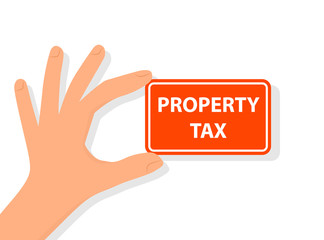 Property tax concept. Clipart image isolated on white background