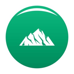 Extreme mountain icon. Simple illustration of extreme mountain vector icon for any design green