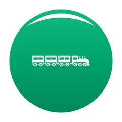 compartment train icon. Simple illustration of compartment train vector icon for any design green
