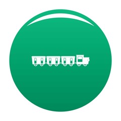 reserved carriages icon. Simple illustration of reserved carriages vector icon for any design green