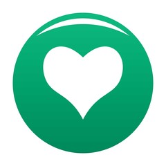 Kind heart icon. Simple illustration of kind heart vector icon for any design green