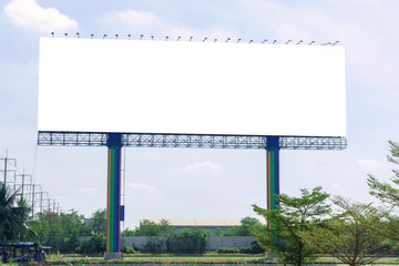 large Blank billboard ready for new advertisement