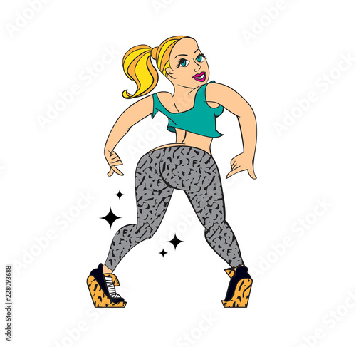 twerk dance female cartoon