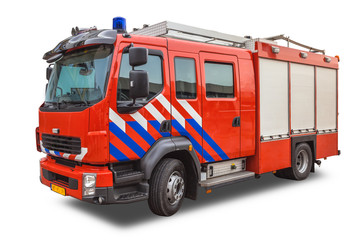 Fototapeta na wymiar Modern Fire Engine Isolated on White Background