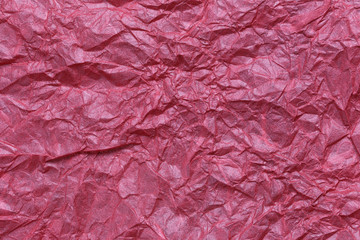 Red art paper of Texture crumpled background.