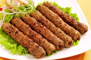Fotobehang Seekh Kabab © Jehangir Hanafi