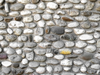 Full frame shot of multicolored pebble wall background